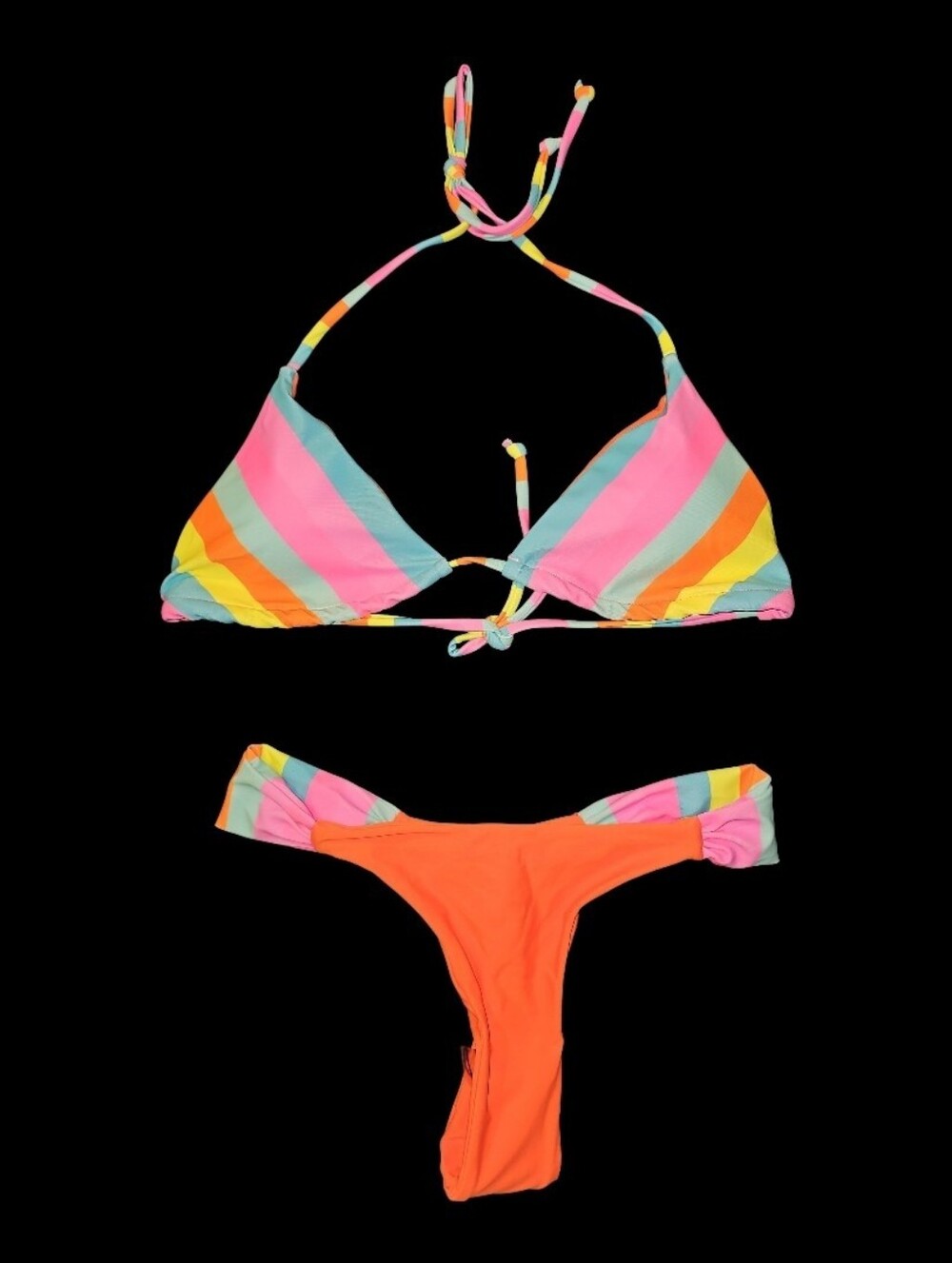 Nwt! 2-piece Thong Bikini Swimsuit Set